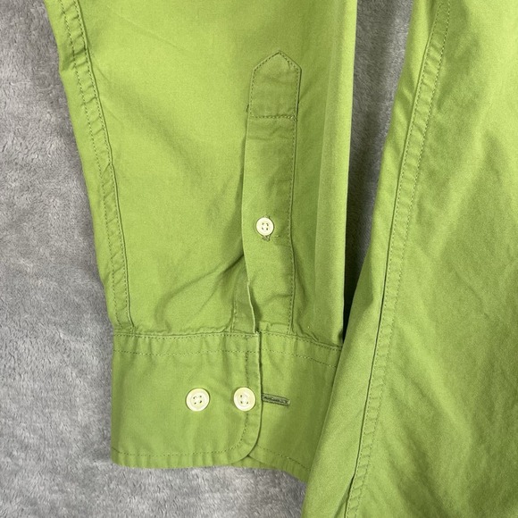 J.Crew Shirt Mens XL Green Brushed Twill Classic Long Sleeve Super Soft - Picture 5 of 11